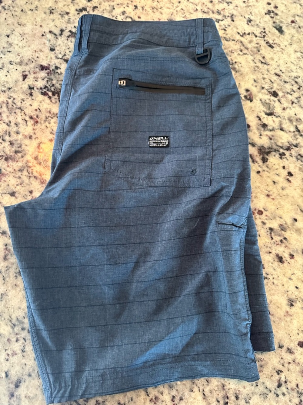 O'Neill Men's Slate Blue Cargo Shorts with Zip Pocket
